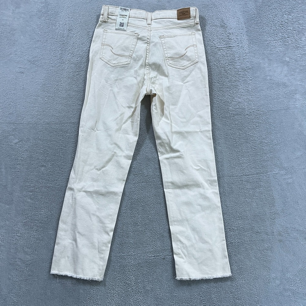 Signature by Levi Strauss Girls 16 Jeans High Rise Ankle Straight Distressed Y2K - Picture 2 of 12